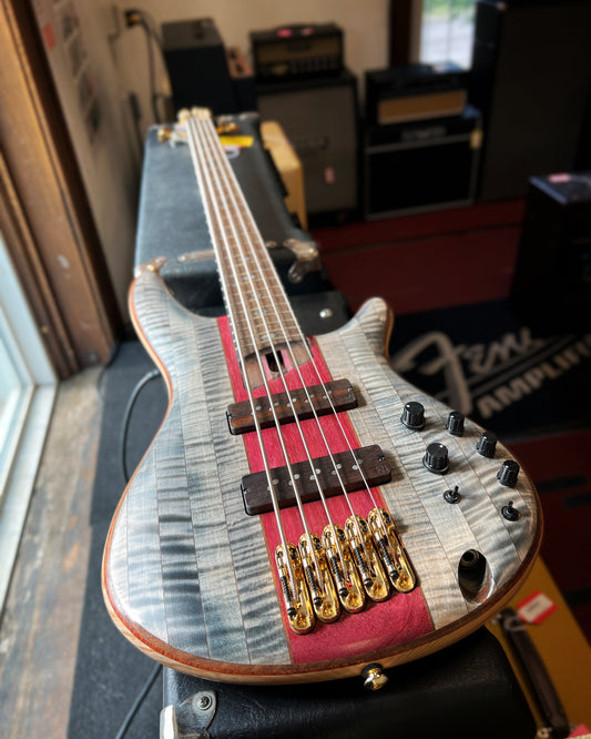 Ibanez SR5CMDX 5-String Bass, Black Ice Low Gloss