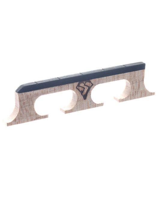 Front and Side of Snuffy Smith New Generation Banjo Bridge, 5/8" High with Crowe Spacing