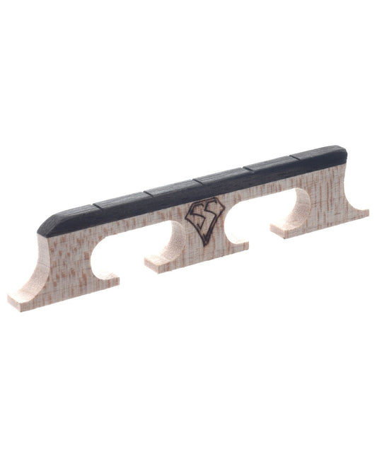 Front and Side of Snuffy Smith New Generation Banjo Bridge, 9/16" High with Standard Spacing