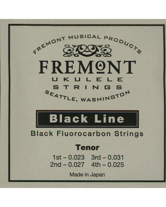 Front of Fremont Blackline Fluorocarbon Tenor Ukulele String Set, Standard G-C-E-A Tuning