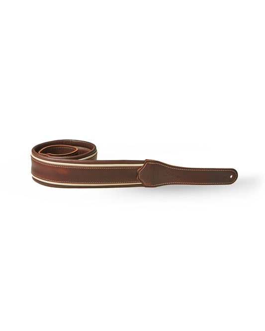 Image 1 of Taylor Century 2.5" Leather Guitar Strap, Cordovan/Ivory - SKU# 5250-04 : Product Type Accessories & Parts : Elderly Instruments