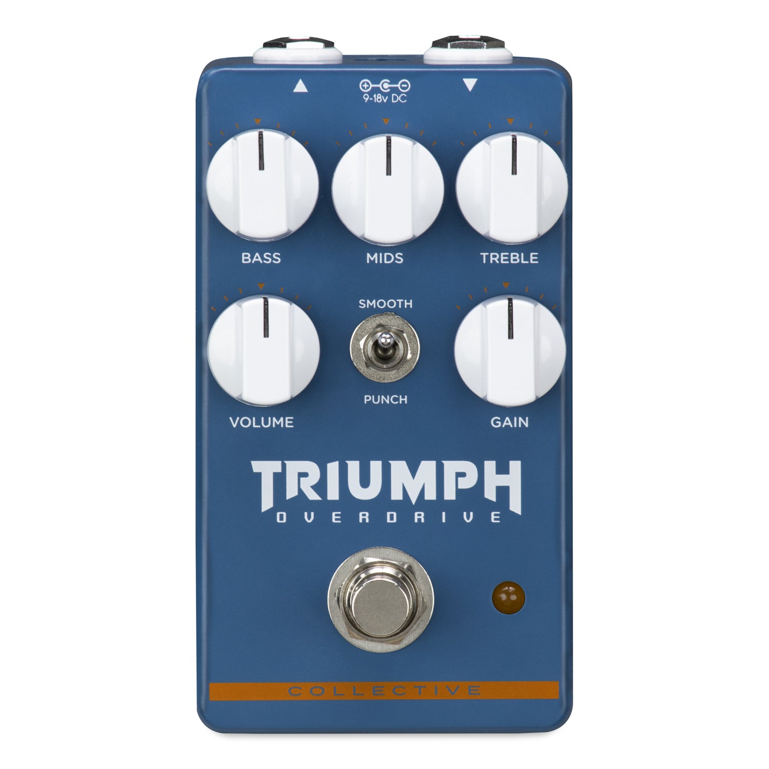 Front of Wampler Collective Series Triumph Overdrive Pedal