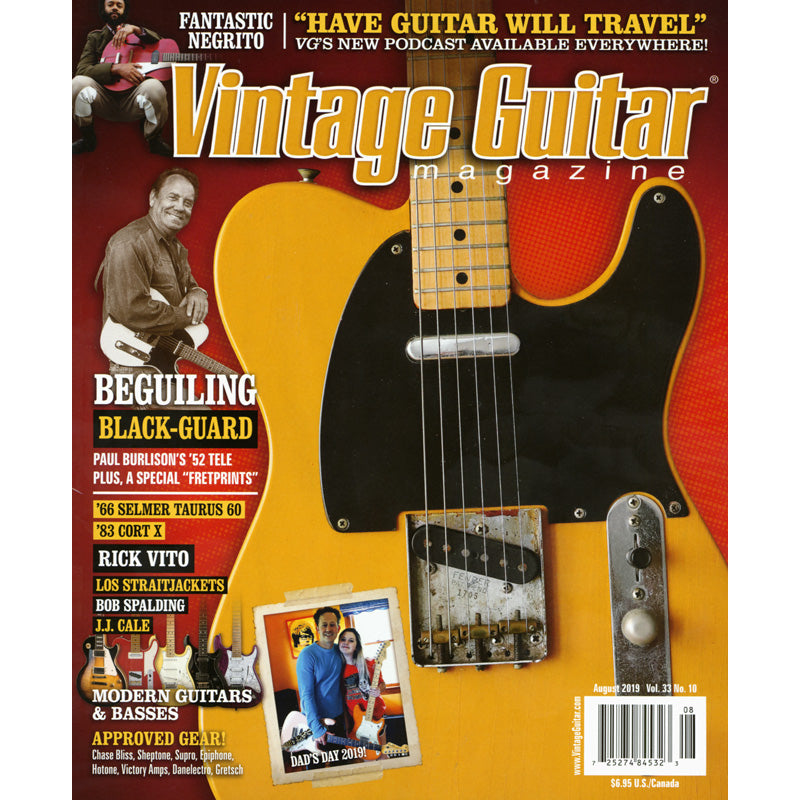 Image 1 of Vintage Guitar Magazine - August 2019 - SKU# VG-201908 : Product Type Media : Elderly Instruments