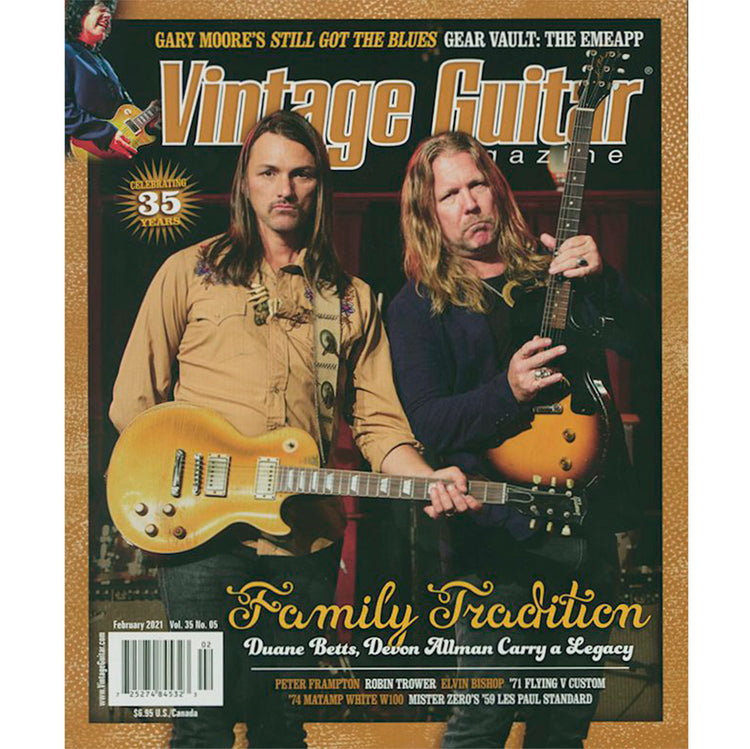 Image 1 of Vintage Guitar Magazine - February 2021 - SKU# VG-202102 : Product Type Media : Elderly Instruments
