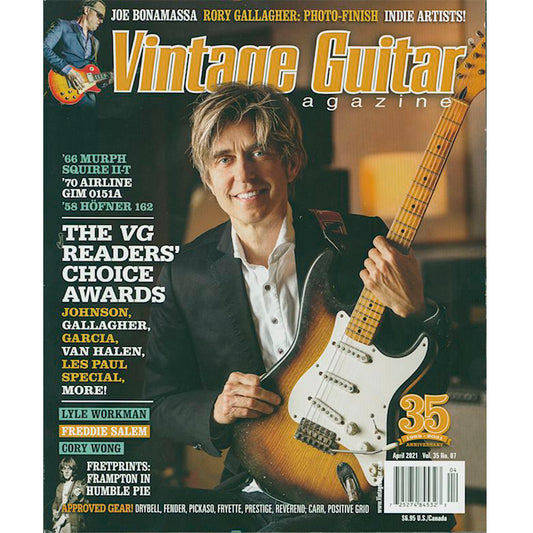 Image 1 of Vintage Guitar Magazine - April 2021 - SKU# VG-202104 : Product Type Media : Elderly Instruments