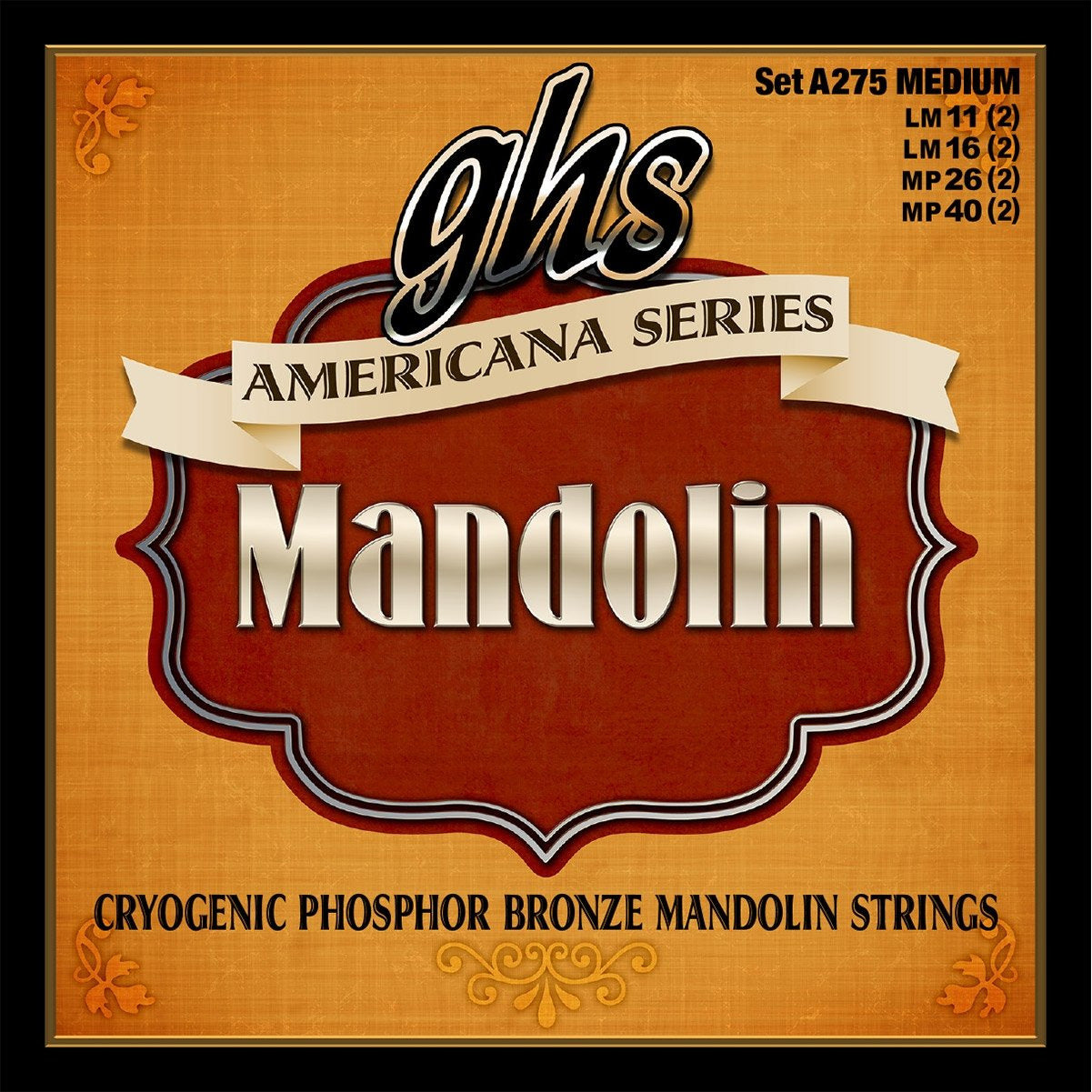 Image 2 of GHS A275 Americana Cryogenic Phosphor Bronze Medium Gauge Mandolin Strings - SKU# A275 : Product Type Strings : Elderly Instruments
