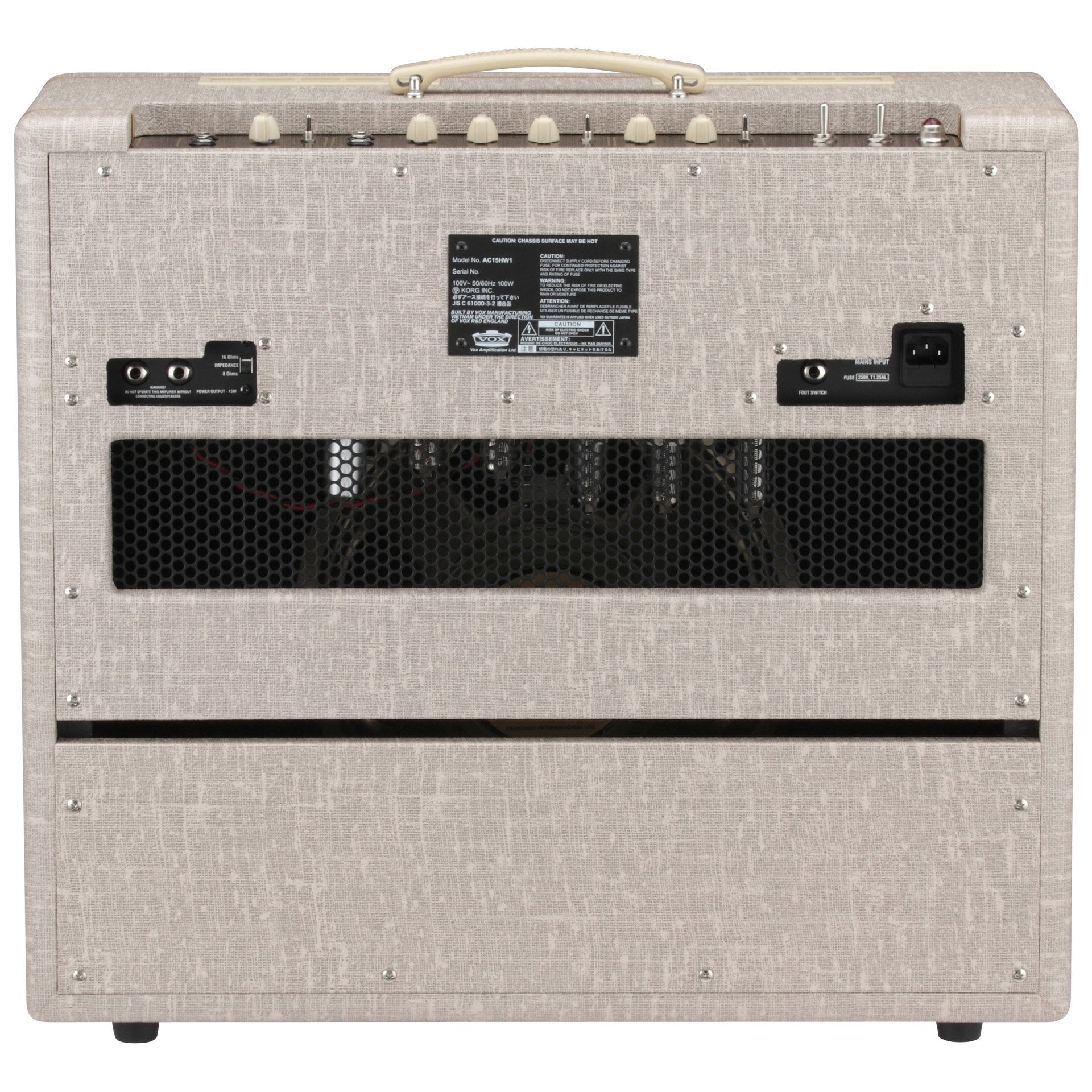 Image 2 of VOX HAND WIRED SERIES AC15HW1 COMBO AMPLIFIER - SKU# AC15HW1 : Product Type Amps & Amp Accessories : Elderly Instruments