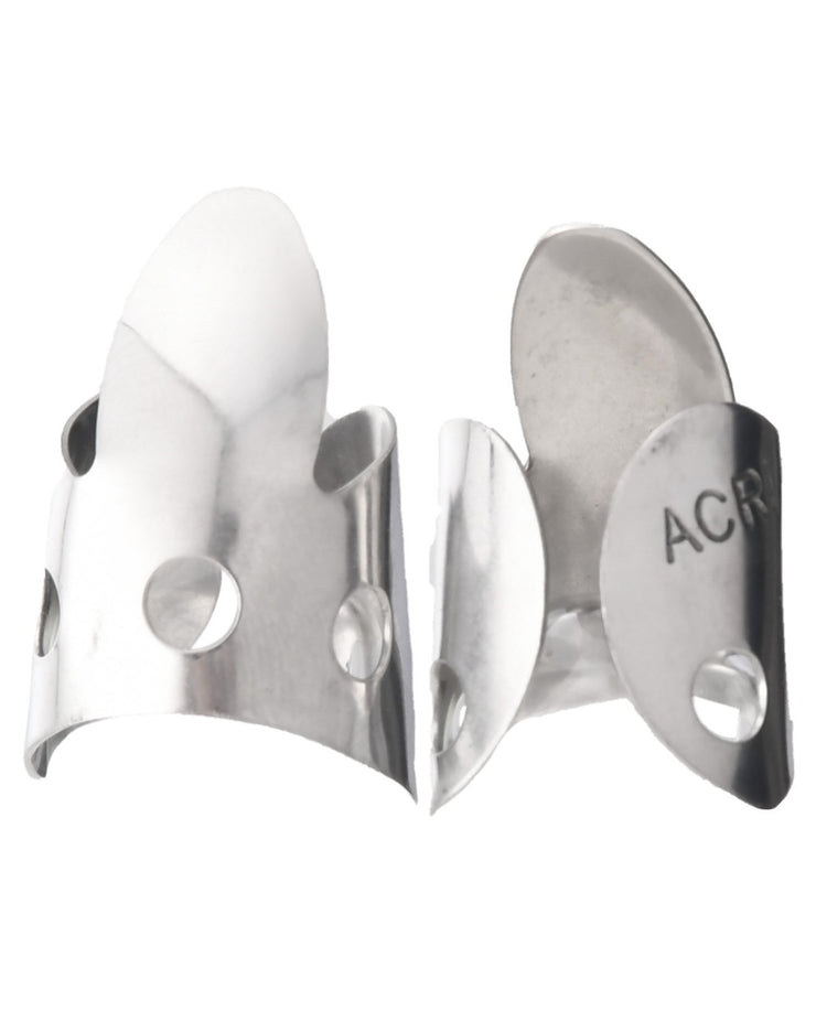 Image 1 of Acri Large Stainless Steel Fingerpicks (Pair) - SKU# ACFP-STEEL-L : Product Type Accessories & Parts : Elderly Instruments