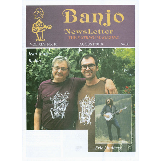 Image 1 of Banjo Newsletter - August 2018 Vol. XLV, No. 10 - SKU# BN-201808 : Product Type Media : Elderly Instruments
