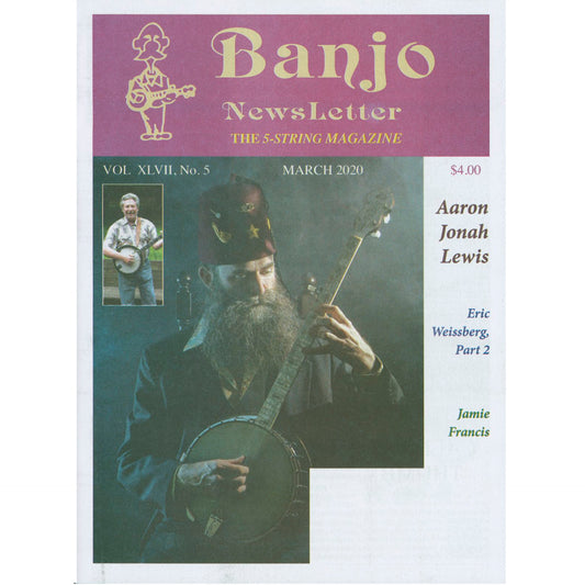 Image 1 of Banjo Newsletter - March 2020, Vol. XLVII, No. 5 - SKU# BN-202003 : Product Type Media : Elderly Instruments