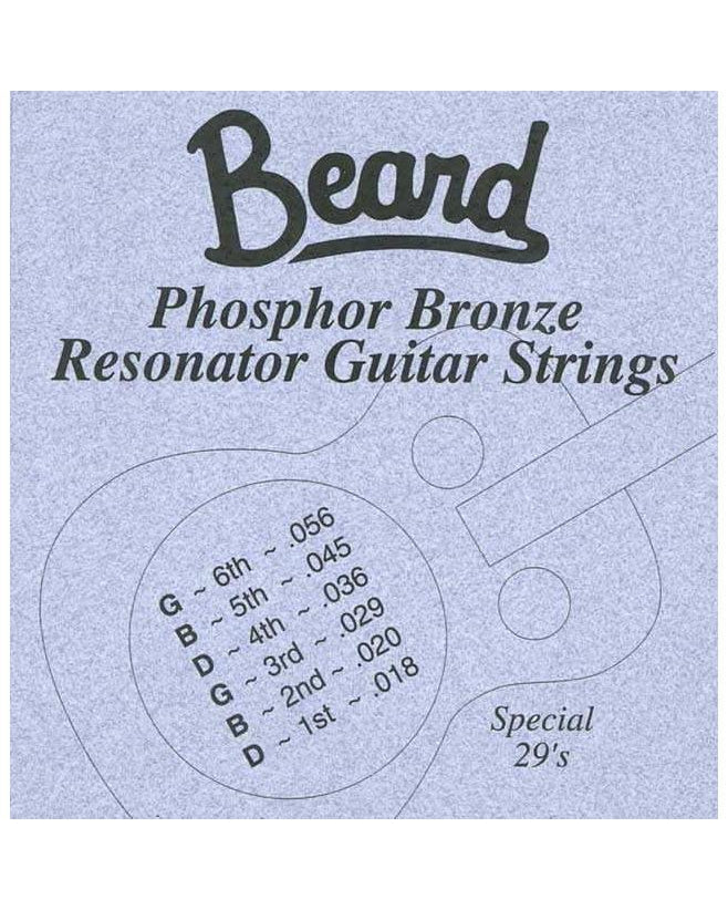 Front of Beard SPECIAL-29 Resonator Guitar Strings