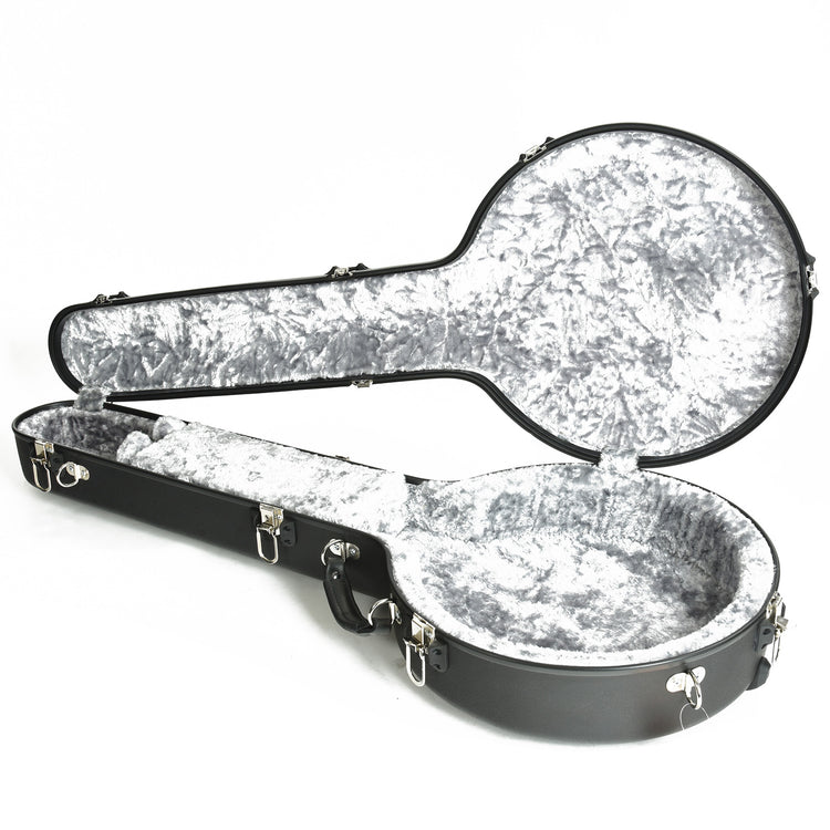 Full Inside and Side of Calton Deluxe Banjo Case, Gibson 5-String Resonator Banjo