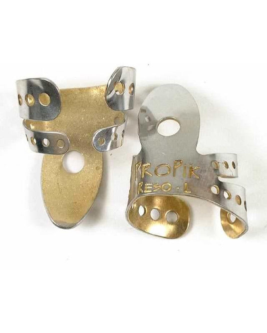 Image 1 of Cobalt Plated Brass "Reso" Fingerpick Pair, Large, Split Wrap - SKU# CB46BLS : Product Type Accessories & Parts : Elderly Instruments