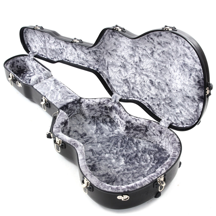 Image 2 of Calton Deluxe Guitar Case, Martin & Collings 14-Fret 000 / OM - Black with Silver Lining - SKU# CGC3-BK/S : Product Type Accessories & Parts : Elderly Instruments