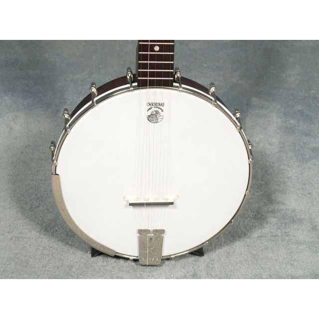 Front of Deering Goodtime Style Banjo Armrest on banjo