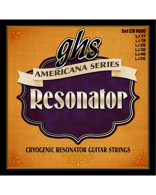 Front of GHS CR1600 Americana Cryogenic Phosphor Bronze Resonator Guitar Strings
