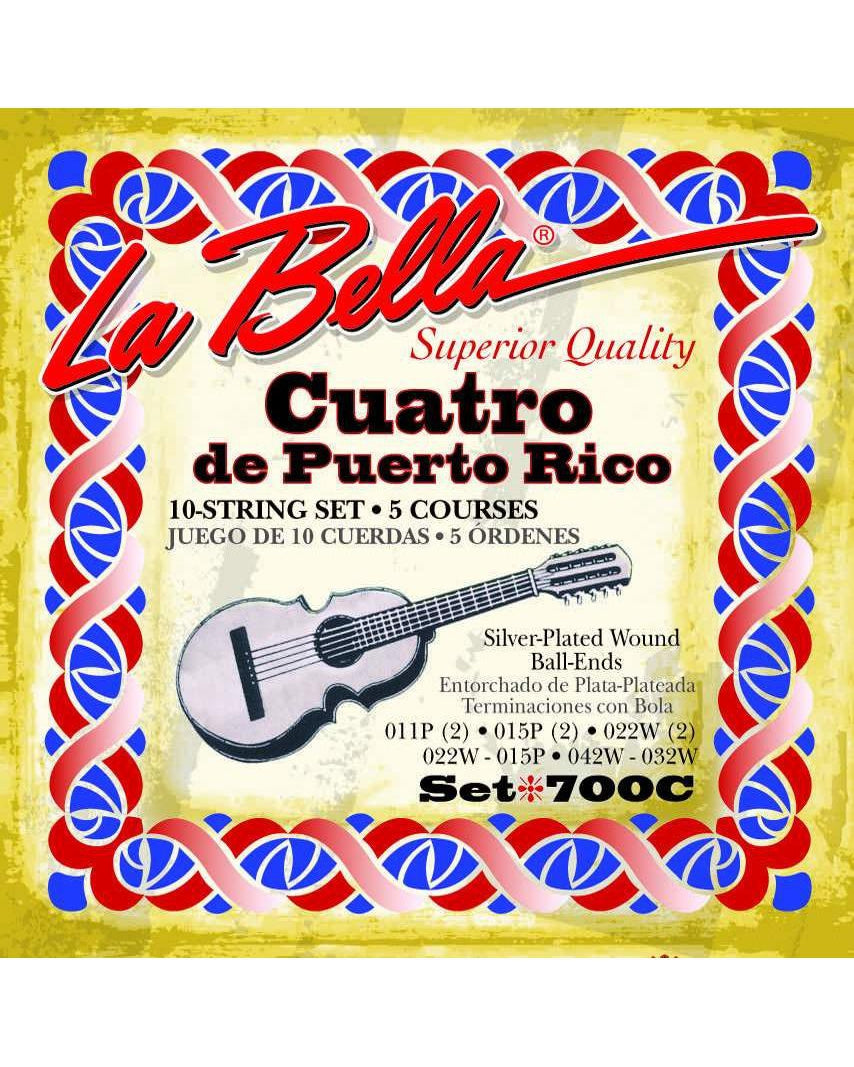 Image 1 of La Bella 700C Cuatro de Puerto Rico Strings - SKU# 700C : Product Type Strings : Elderly Instruments