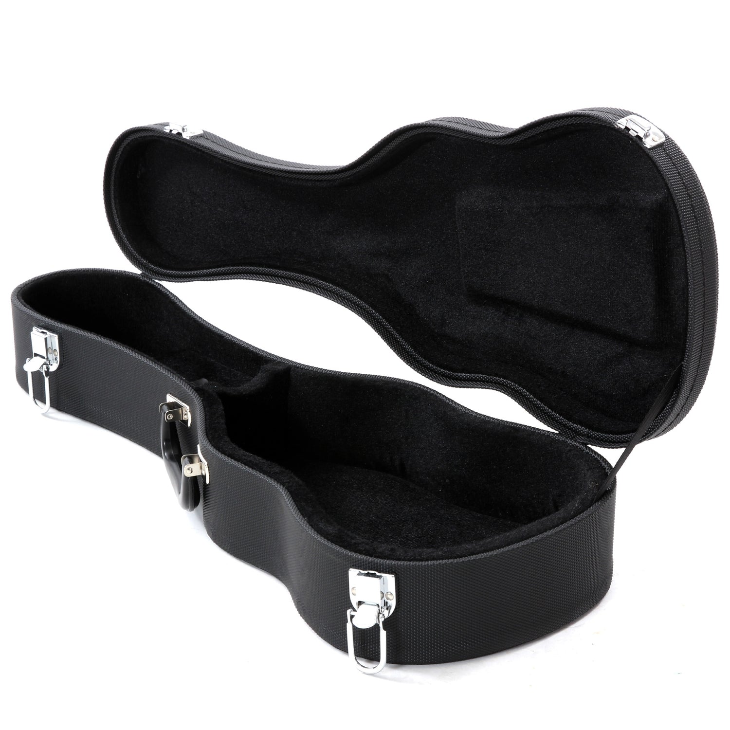 Image 2 of Ohana Deluxe Black Hardshell Concert Ukulele Case - SKU# DHS-C : Product Type Accessories & Parts : Elderly Instruments