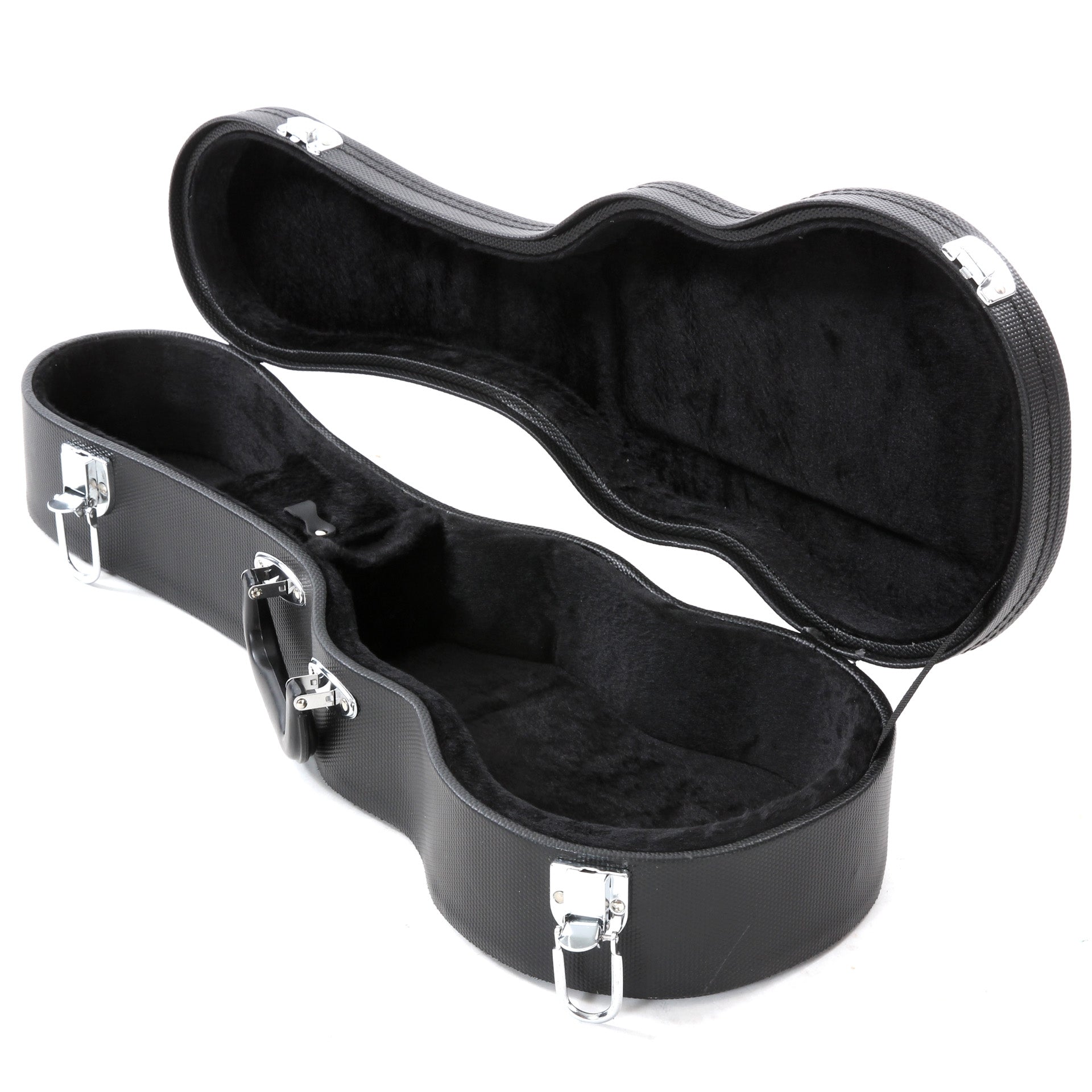 Image 2 of Ohana Deluxe Black Hardshell Soprano Ukulele Case - SKU# DHS-S : Product Type Accessories & Parts : Elderly Instruments