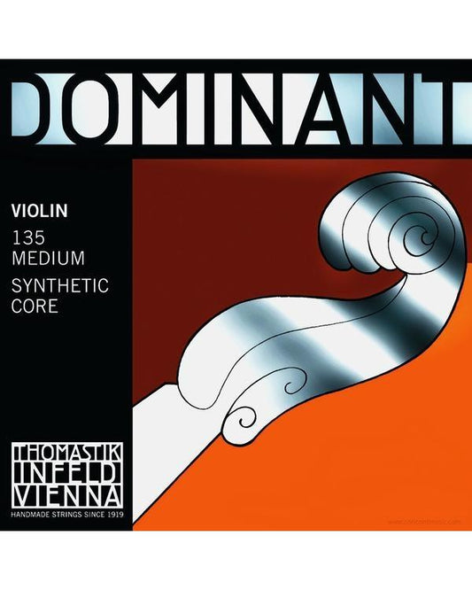 Front of Thomastik 135 Dominant Medium Violin Ball-End Strings