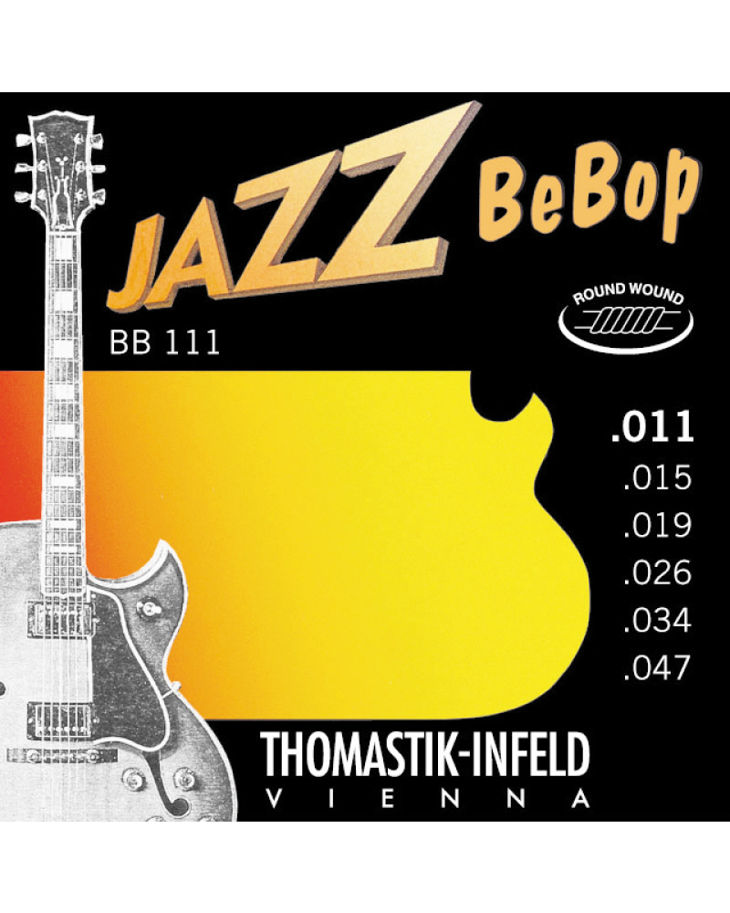 Image 2 of Thomastik Infeld BB111 Nickel Roundwound Jazz Bebop Series Light 6-String Electric Guitar Set - SKU# BB111 : Product Type Strings : Elderly Instruments