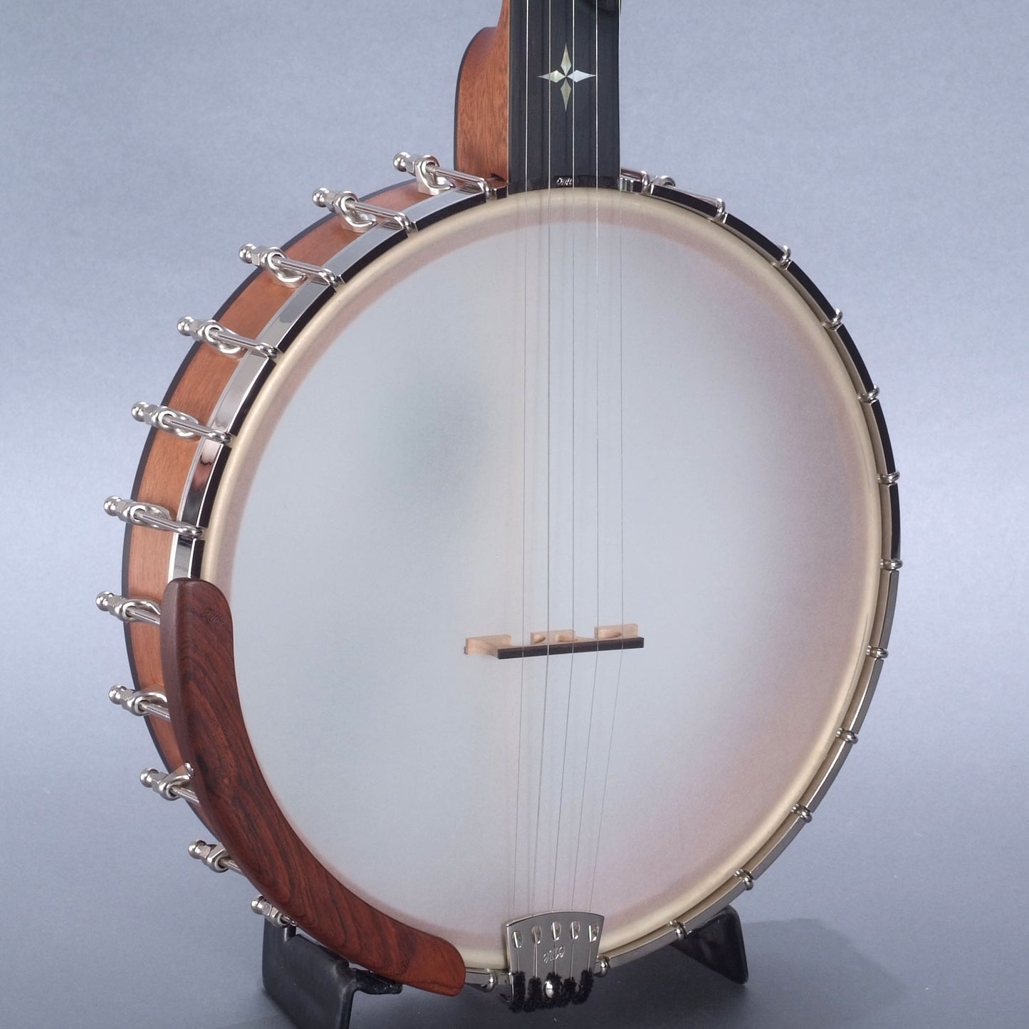 Image 4 of Ome Alpha 12" Openback Banjo & Case, Mahogany - SKU# OMEALPHA-12 : Product Type Open Back Banjos : Elderly Instruments