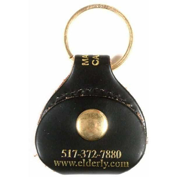 Back of Elderly Instruments Leather Key Ring Pick Holder
