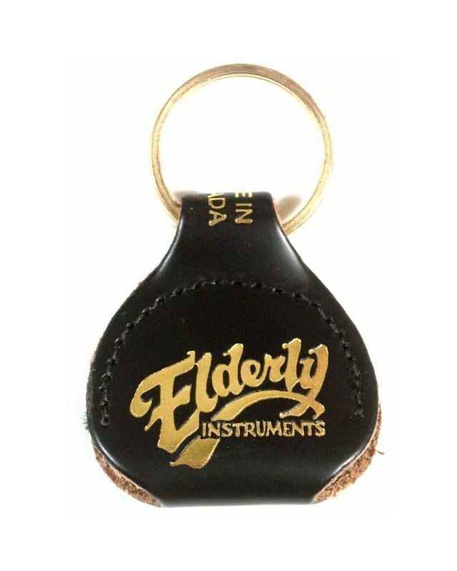 Front of Elderly Instruments Leather Key Ring Pick Holder