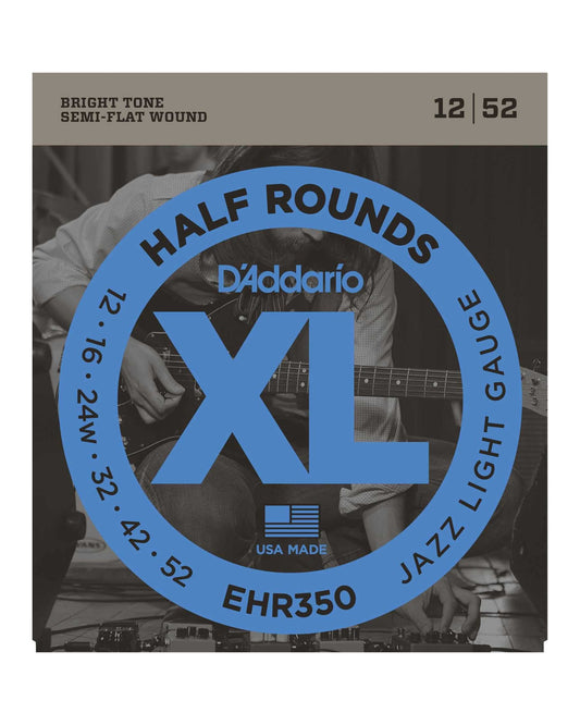 Image 1 of D'Addario EHR350 XL Half Rounds Jazz Light Gauge Electric Guitar Strings - SKU# EHR350 : Product Type Strings : Elderly Instruments