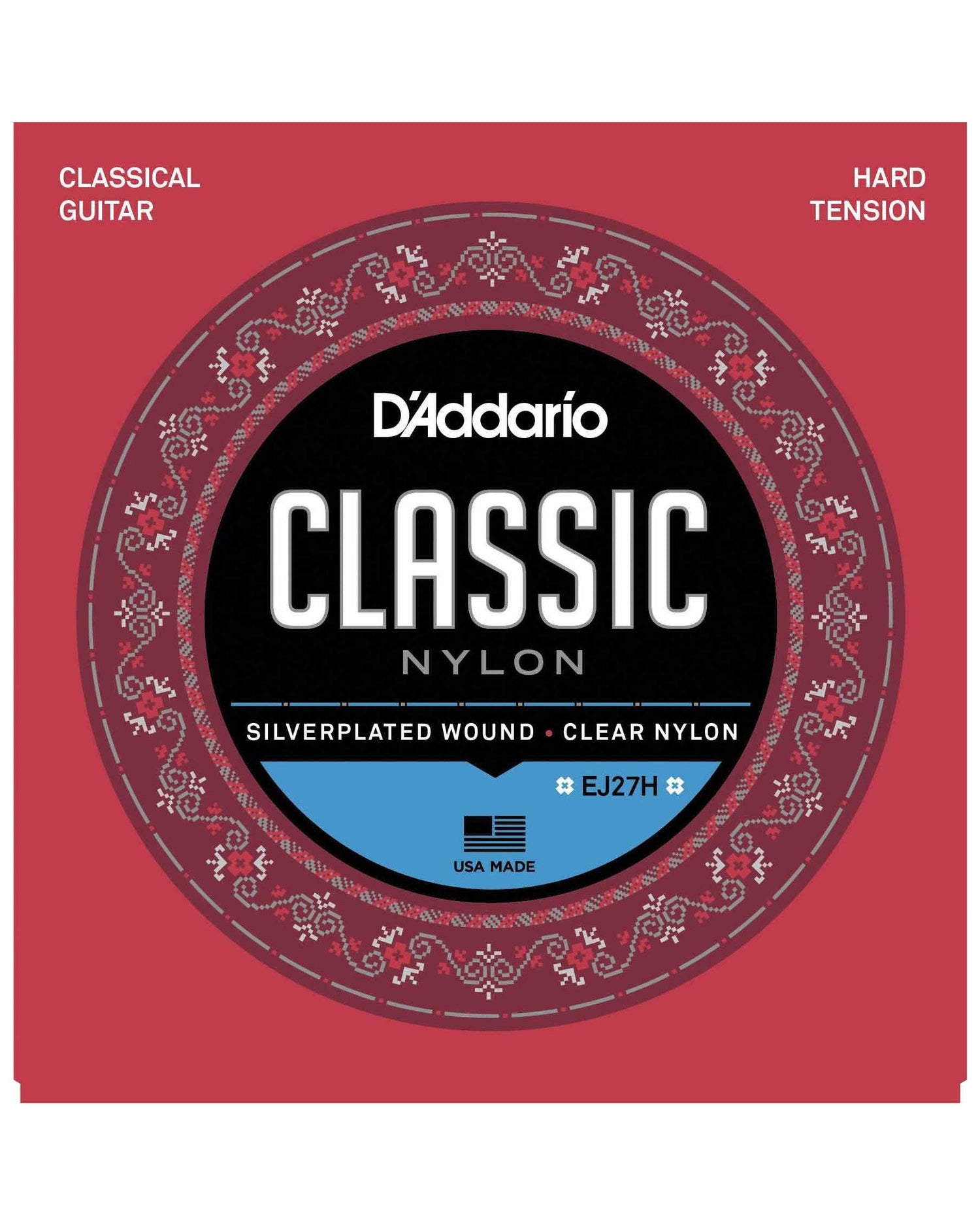 Image 1 of D'Addario EJ27H Silverplated Wound Clear Nylon Hard Tension Classical Guitar Strings - SKU# J27H : Product Type Strings : Elderly Instruments
