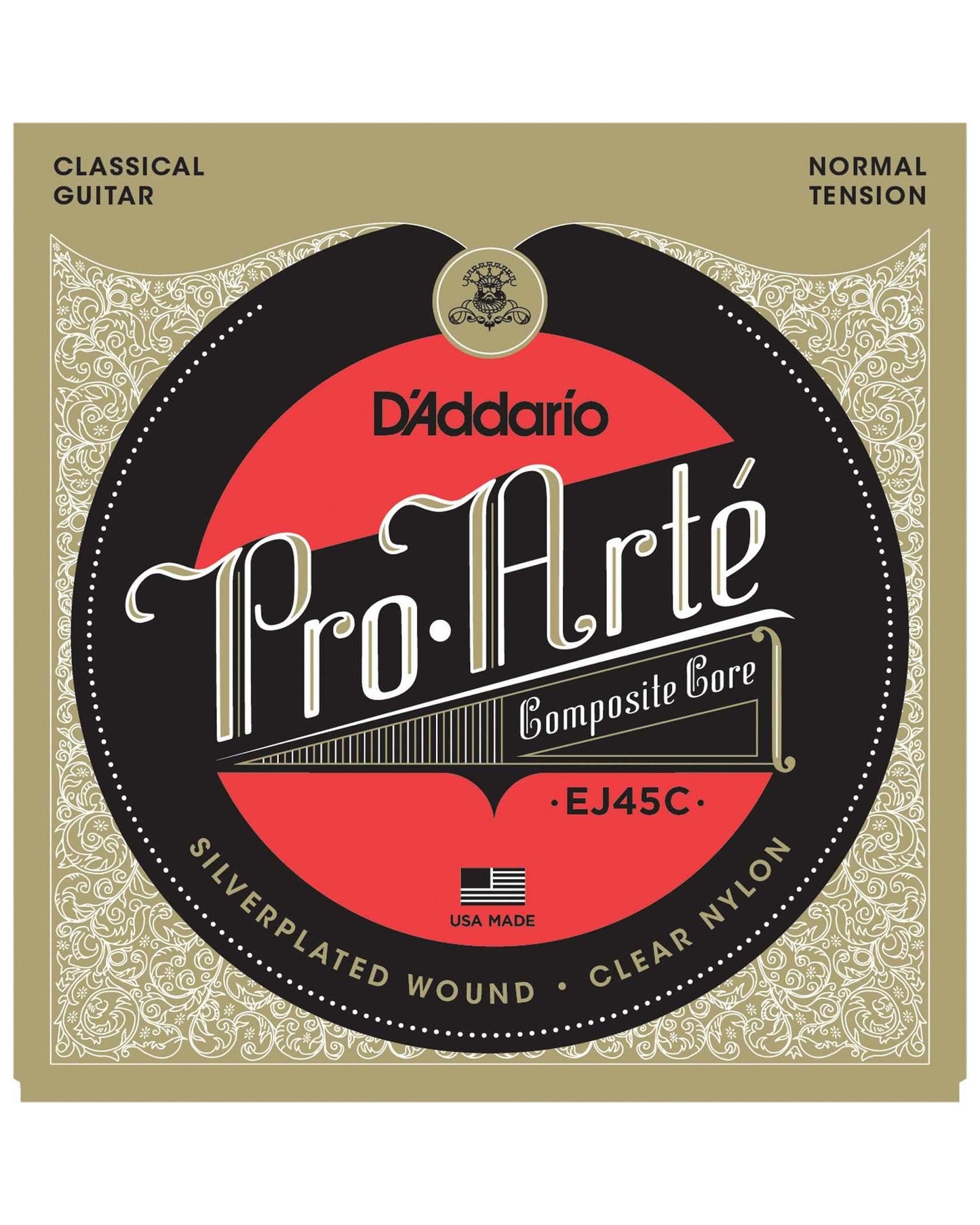 Image 1 of D'Addario EJ45C Pro-Arte Silverplated Wound Clear Nylon Normal Tension Classical Guitar Strings - SKU# EJ45C : Product Type Strings : Elderly Instruments