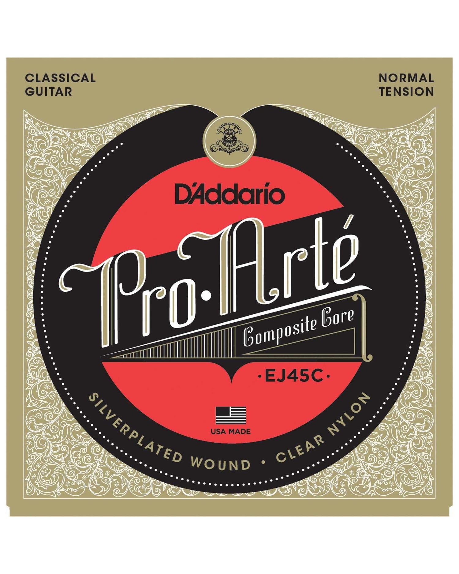 Image 1 of D'Addario EJ45C Pro-Arte Silverplated Wound Clear Nylon Normal Tension Classical Guitar Strings - SKU# EJ45C : Product Type Strings : Elderly Instruments