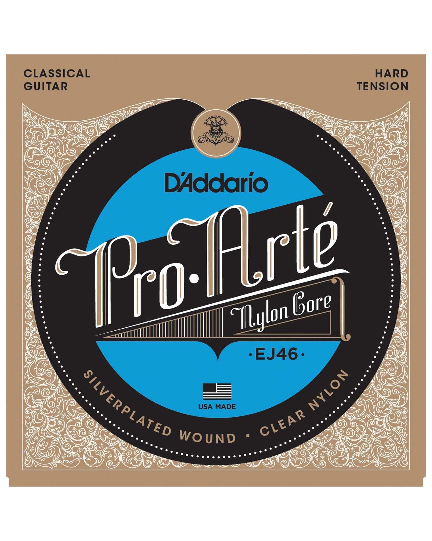 Image 1 of D'Addario EJ46 Pro-Arte Nylon Core Silverplated Wound Clear Nylon Hard Tension Guitar Strings - SKU# J46 : Product Type Strings : Elderly Instruments