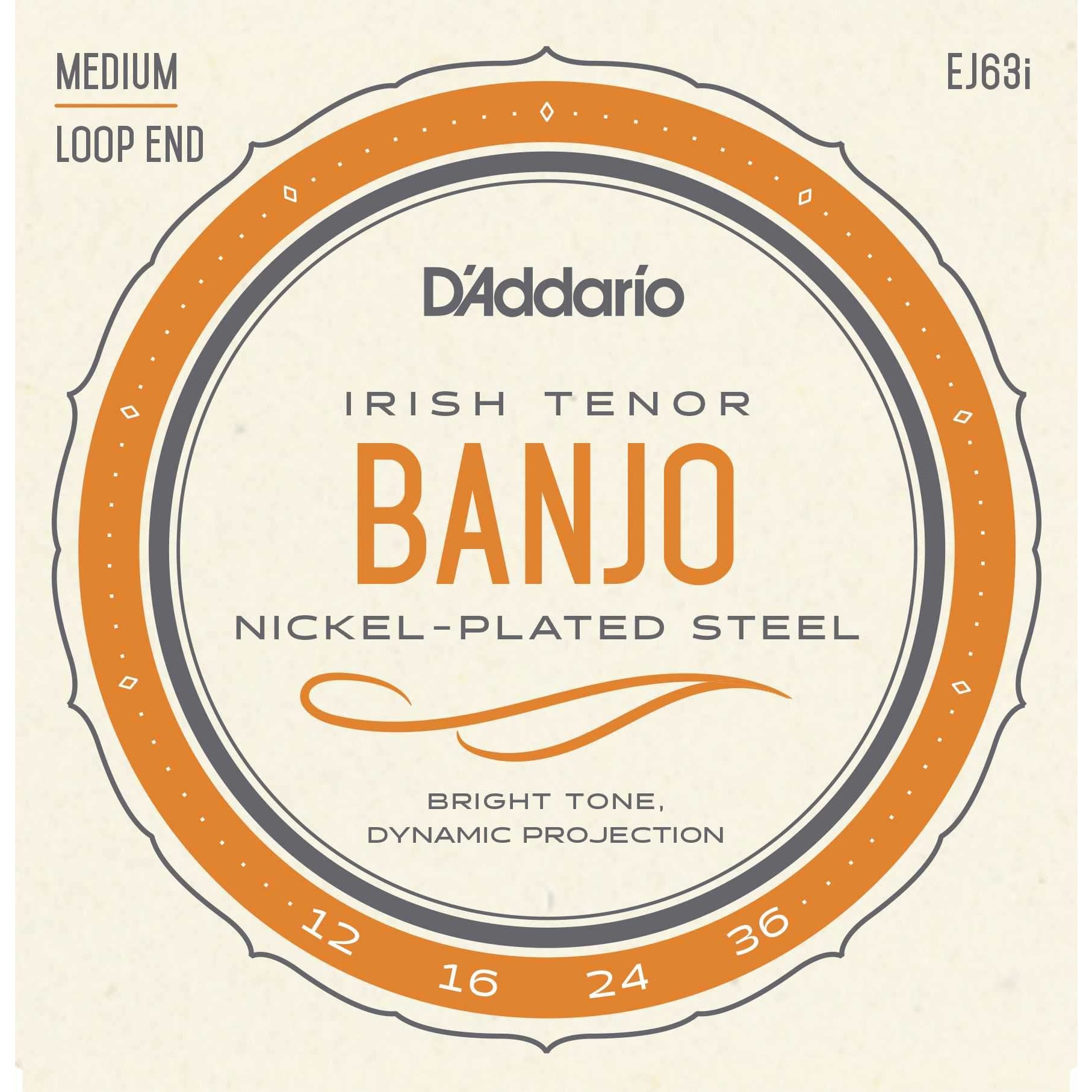 Image 3 of D'Addario EJ63I Nickel Plated Steel Medium Gauge 4-String Irish Tenor Banjo Strings - SKU# J63I : Product Type Strings : Elderly Instruments