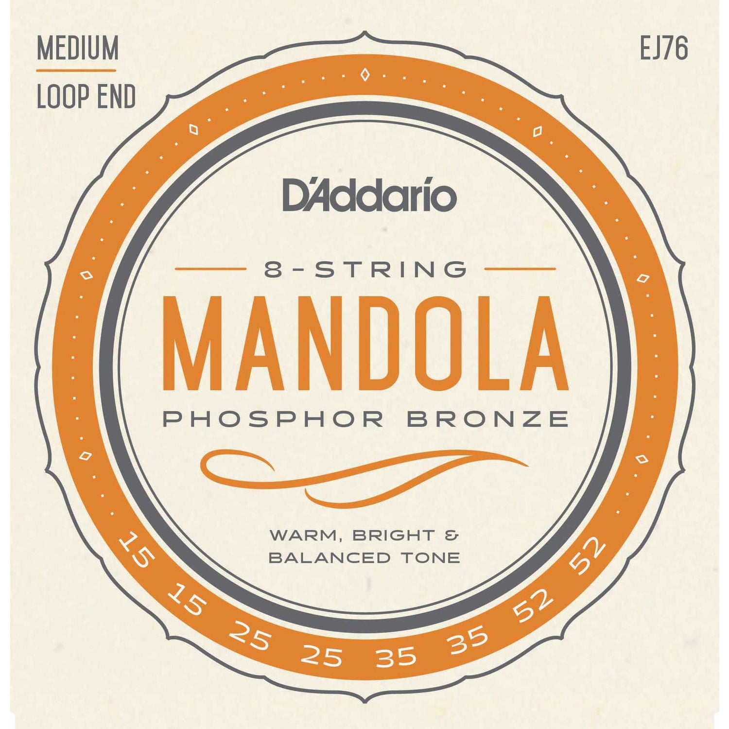Image 3 of D'Addario EJ76 Phosphor Bronze Medium Gauge Mandola Strings - SKU# J76 : Product Type Strings : Elderly Instruments