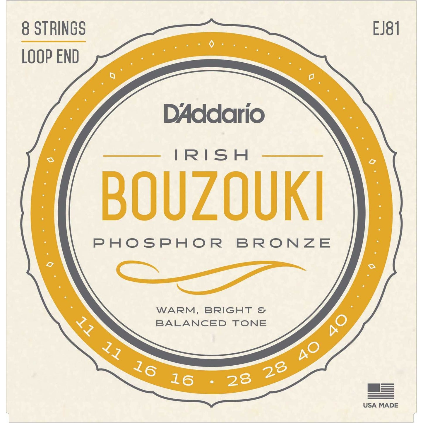 Image 2 of D'Addario EJ81 Phosphor Bronze Irish Bouzouki Strings - SKU# J81 : Product Type Strings : Elderly Instruments