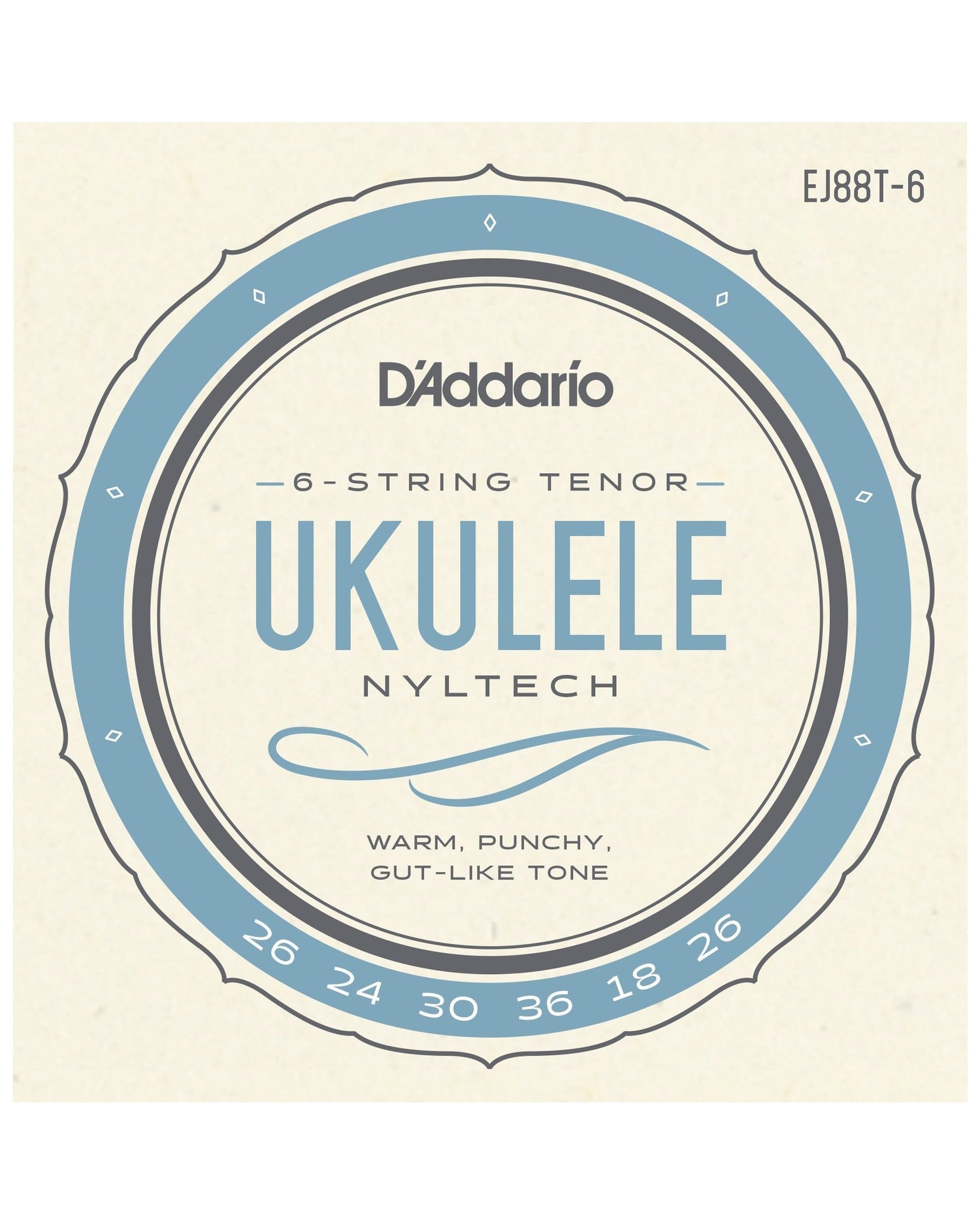 Image 1 of D'Addario EJ88T-6 Nyltech 6-String Tenor Ukulele Strings - SKU# EJ88T6 : Product Type Strings : Elderly Instruments