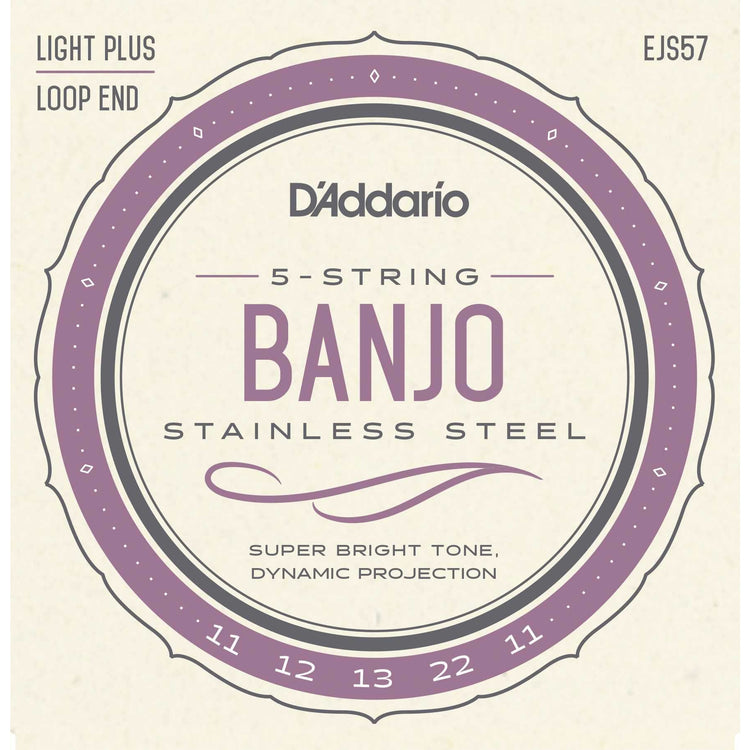 Image 2 of D'Addario EJS57 Stainless Steel Custom Medium Gauge 5-String Banjo Strings - SKU# JS57 : Product Type Strings : Elderly Instruments