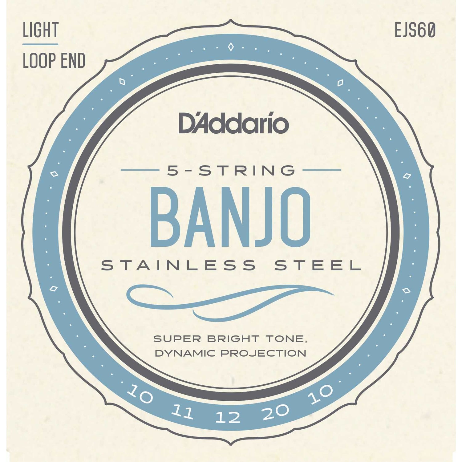 Image 2 of D'Addario EJS60 Stainless Steel Light Gauge 5-String Banjo Strings - SKU# JS60 : Product Type Strings : Elderly Instruments