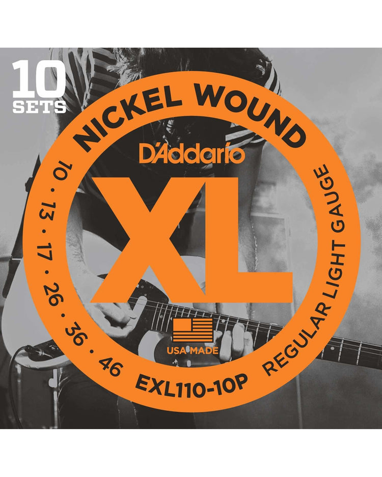 Image 3 of D'Addario EXL110-10P XL Nickel Round Wound Light Gauge Electric Guitar Strings, Ten Pack - SKU# EXL11010P : Product Type Strings : Elderly Instruments