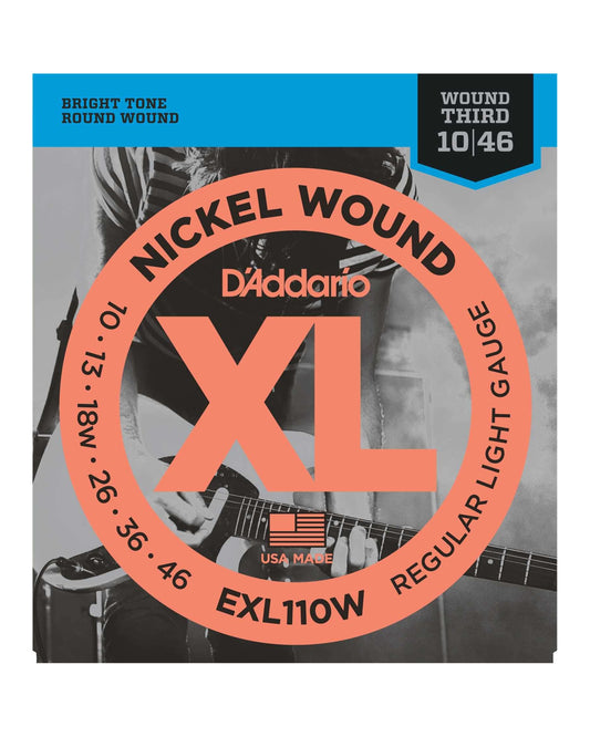 Image 1 of D'Addario EXL110W XL Nickel Round Wound Light Gauge Electric Guitar Strings (Wound 3rd) - SKU# EXL110W : Product Type Strings : Elderly Instruments