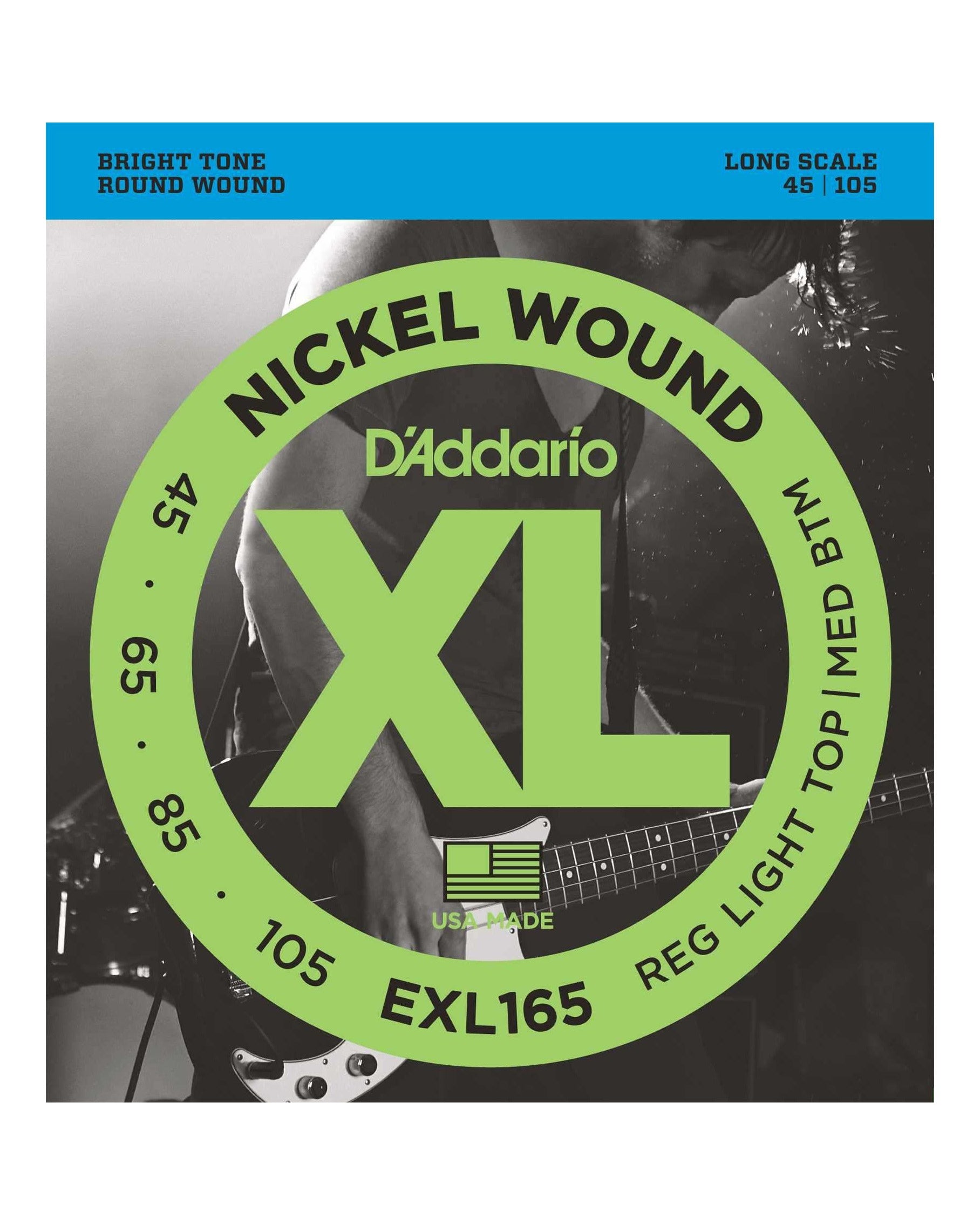 Image 1 of D'Addario EXL165 XL Nickel Long Scale Light Top / Medium Bottom Gauge Electric Bass Strings - SKU# EXL165 : Product Type Strings : Elderly Instruments