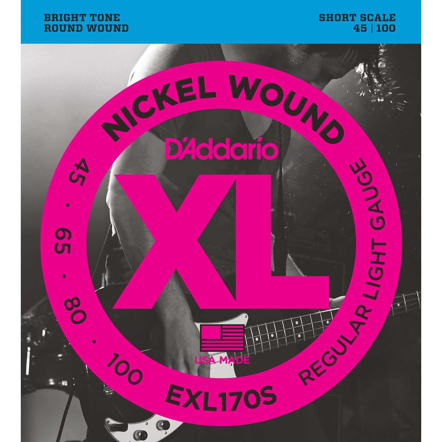 Image 2 of D'Addario EXL170S XL Nickel Round Wound Short Scale Light Gauge Electric Bass Strings - SKU# EXL170S : Product Type Strings : Elderly Instruments