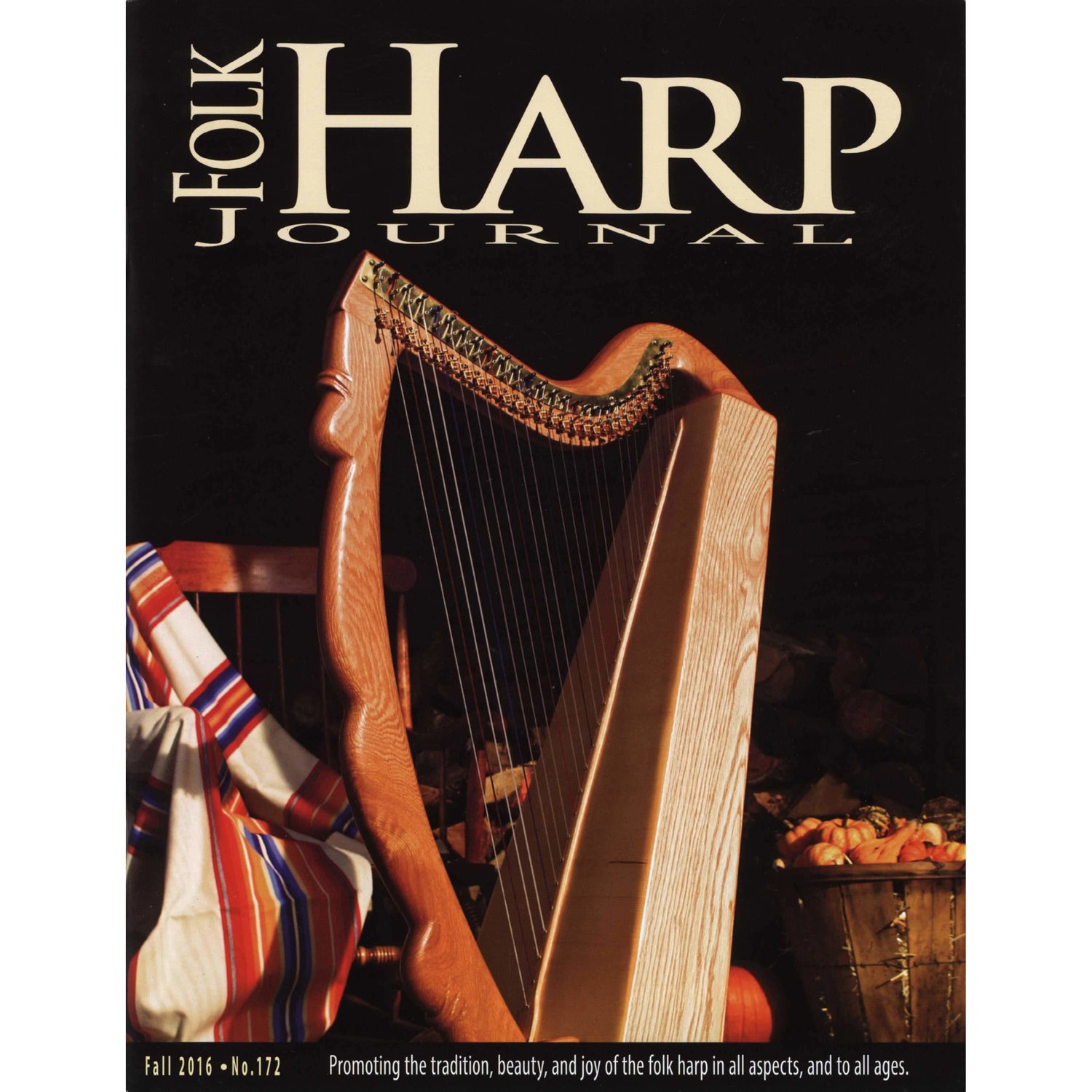 Image 1 of Folk Harp Journal Fall 2016 Issue No. 172 - SKU# FHJ-201608 : Product Type Media : Elderly Instruments