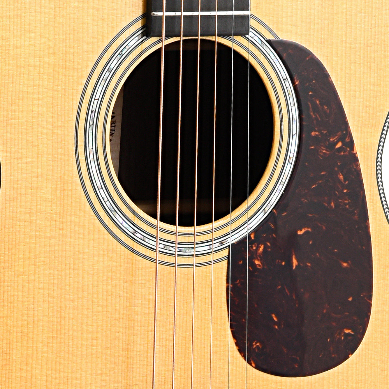 Image 4 of Martin Custom 28-Style 00 Guitar & Case, GE Bracing, Abalone Rosette - SKU# 0028ABR-TON : Product Type Flat-top Guitars : Elderly Instruments