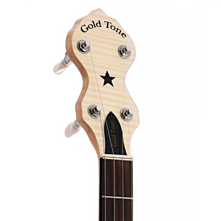 Front Headstock of Gold Tone CC-Carlin 12" Openback Banjo 