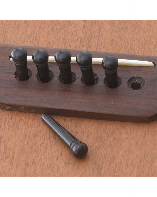 Image 1 of Ebony Oversize Bridge Pins, Slotted, Set of 6 - SKU# GA93S : Product Type Accessories & Parts : Elderly Instruments