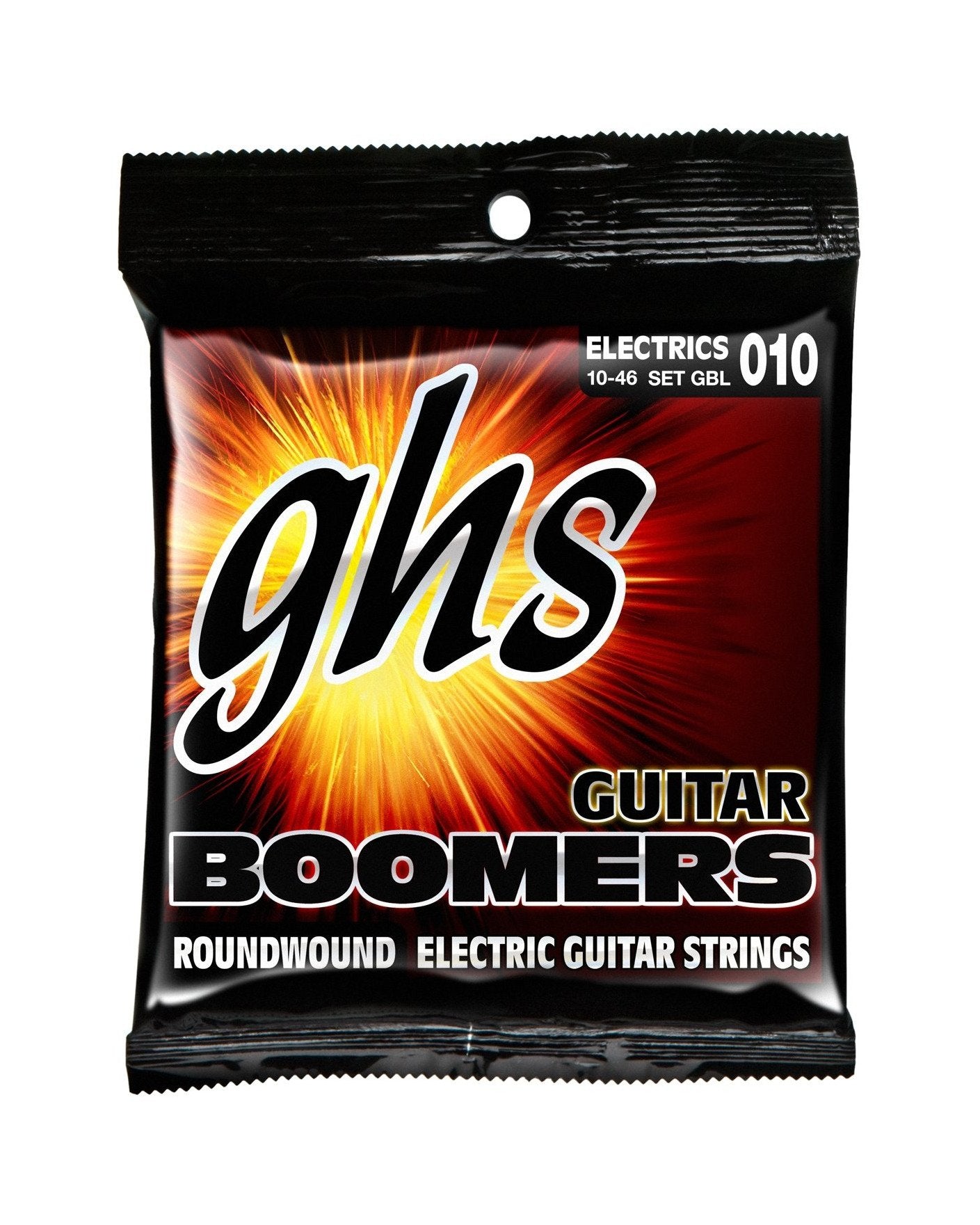 Front of GHS GBL Boomers Nickel-Plated Steel Light Gauge Electric Guitar Strings