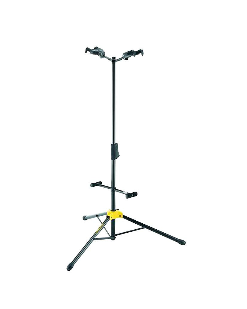 Image 1 of Hercules GS422B Plus Series Universal AutoGrip Duo Guitar Stand with Foldable Backrest - SKU# GS442B : Product Type Accessories & Parts : Elderly Instruments