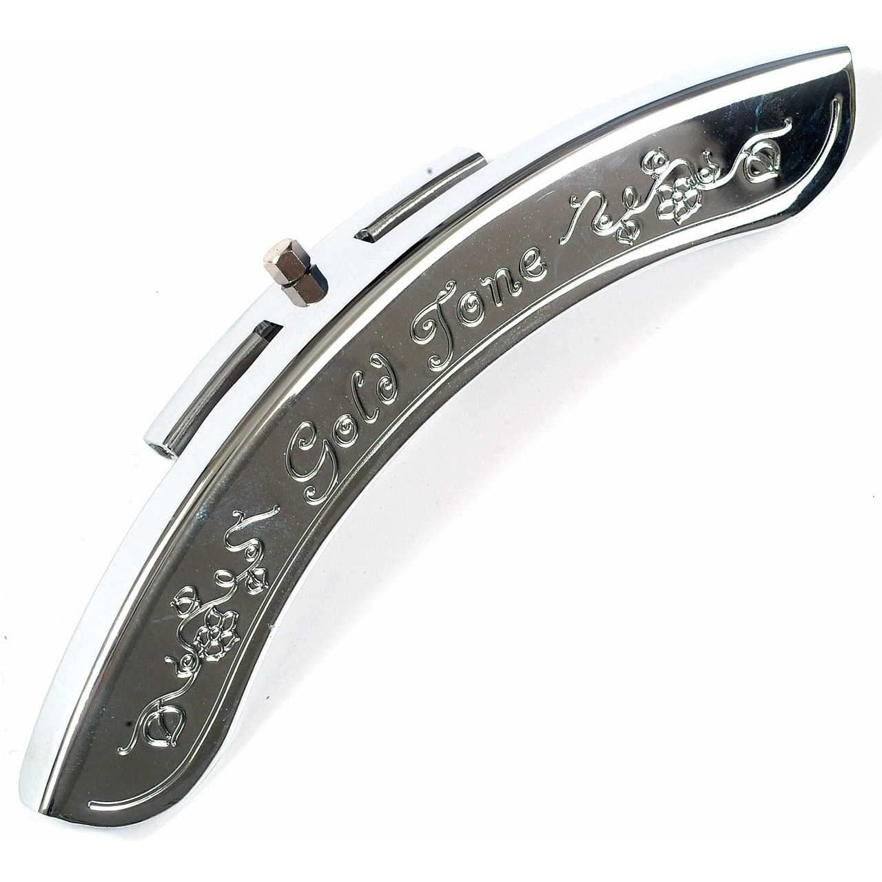 Image 2 of Gold Tone Engraved Fitsall Armrest, Fits Various Hook Spacings, 11" Rim - SKU# GTB121E-CHR : Product Type Accessories & Parts : Elderly Instruments